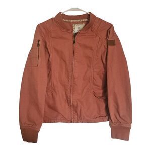 Element Eden Coats Dusty Rose Jacket‎ Womens Medium With Pink Floral Trim